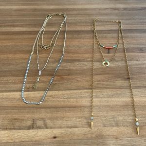 Stella & Dot 2 Three piece necklaces sold together.